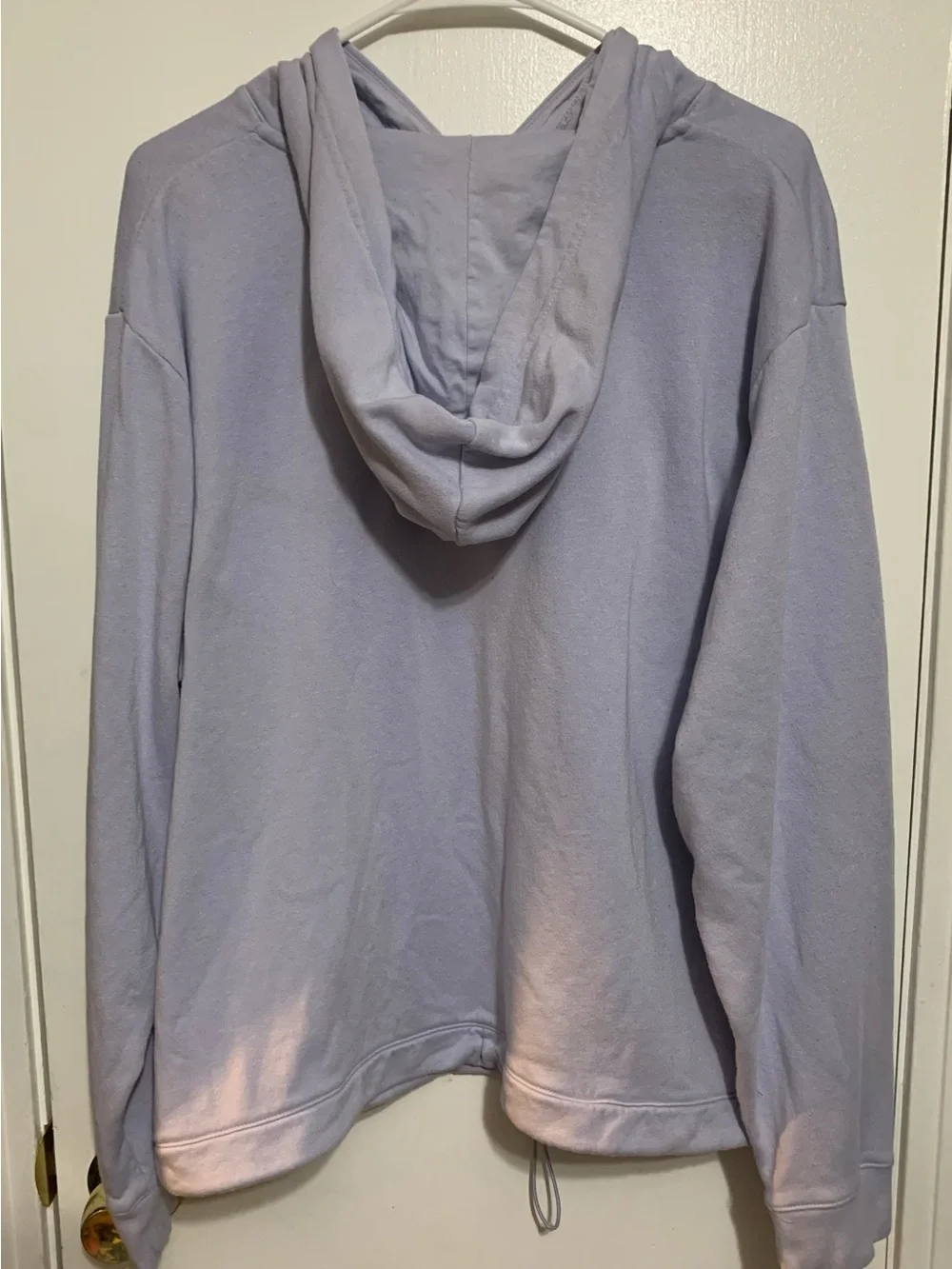 Nike Lilac Hoodie XL Iridescent Swoosh Bungee Hem Pullover